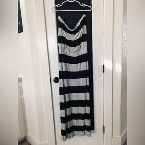 M Gap black and grey maxi dress